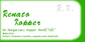 renato kopper business card